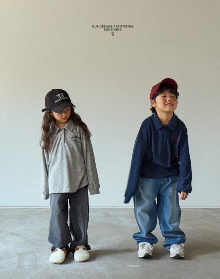 Boneoune - Korean Children Fashion - #minifashionista - Terry Collar Tee - 9
