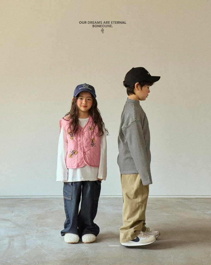 Boneoune - Korean Children Fashion - #minifashionista - Bright Quilted Crop Vest - 8