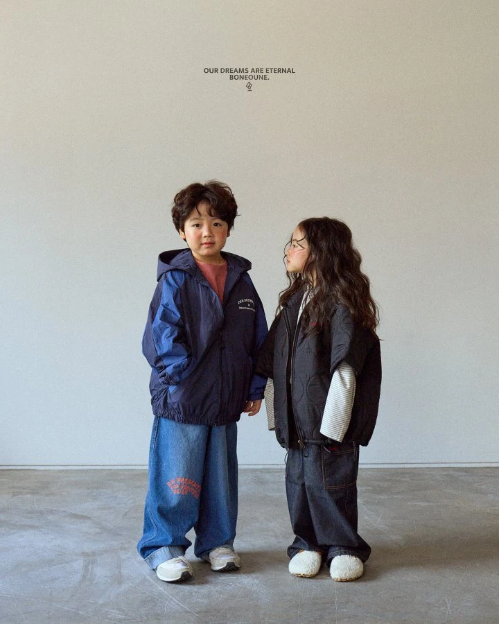 Boneoune - Korean Children Fashion - #minifashionista - Roll-up Denim Pants - 5