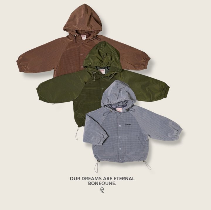 Boneoune - Korean Children Fashion - #minifashionista - Ribbed Hooded Windbreaker (Kids) - 3