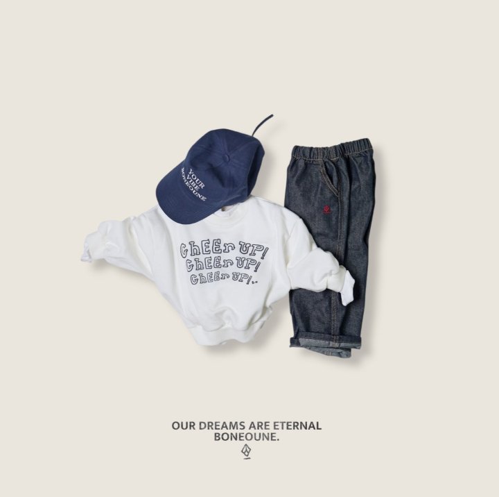 Boneoune - Korean Children Fashion - #minifashionista - Cheer Up Crop Sweatshirt - 9