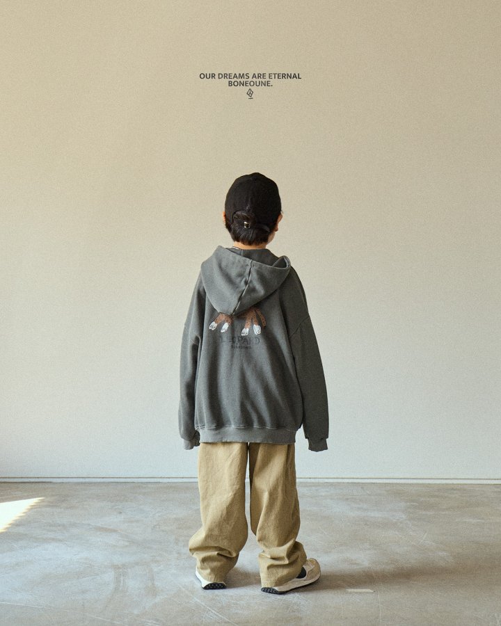 Boneoune - Korean Children Fashion - #minifashionista - BONE Hoodie Zip-up - 11