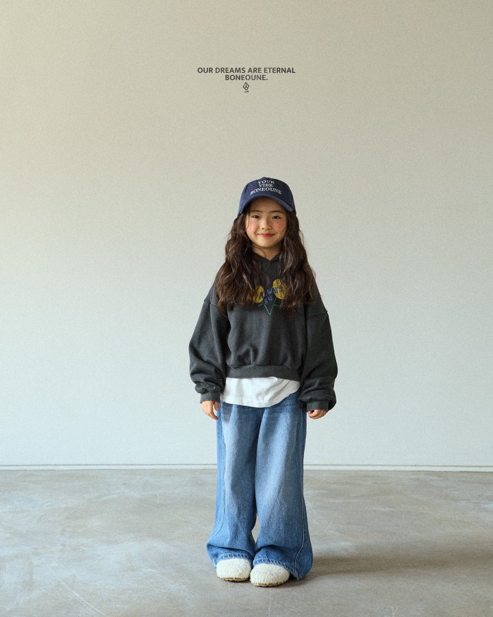 Boneoune - Korean Children Fashion - #minifashionista - BOBO Wide Denim Pants - 8