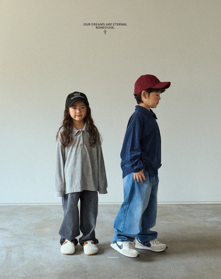 Boneoune - Korean Children Fashion - #prettylittlegirls - Terry Collar Tee - 10