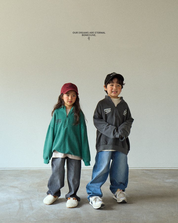 Boneoune - Korean Children Fashion - #prettylittlegirls - Rucker Half Zip-up - 5