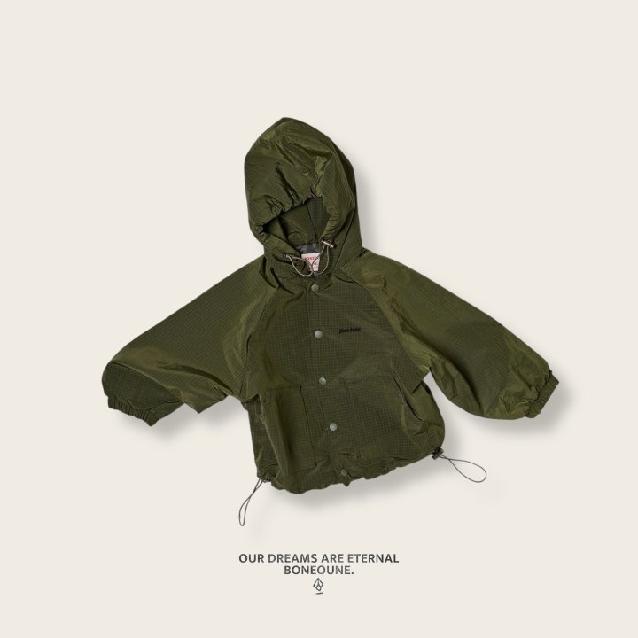 Boneoune - Korean Children Fashion - #minifashionista - Ribbed Hooded Windbreaker (Kids) - 4