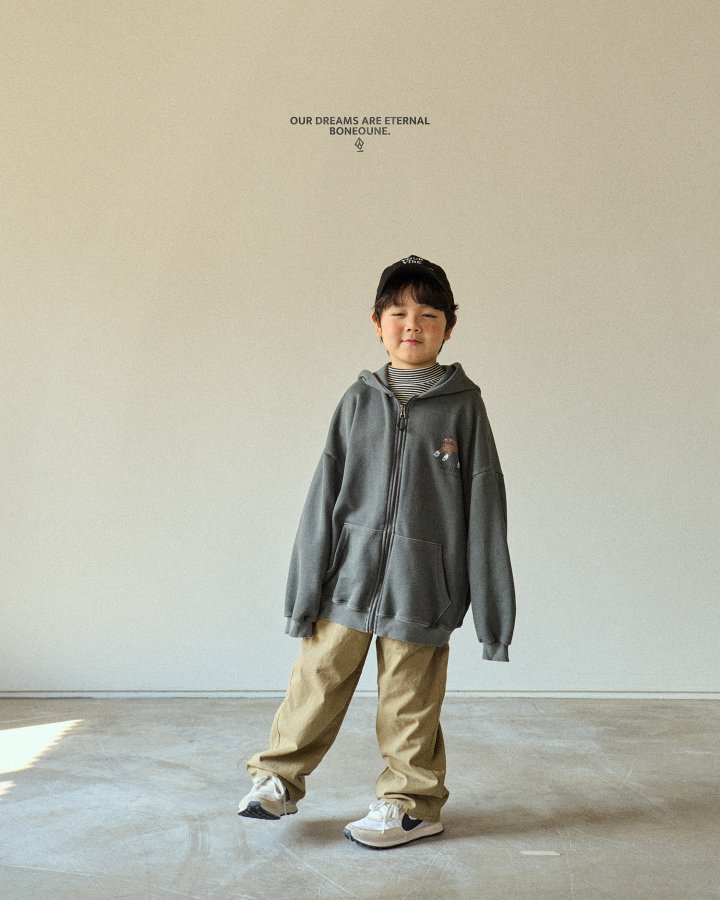 Boneoune - Korean Children Fashion - #prettylittlegirls - BONE Hoodie Zip-up - 12