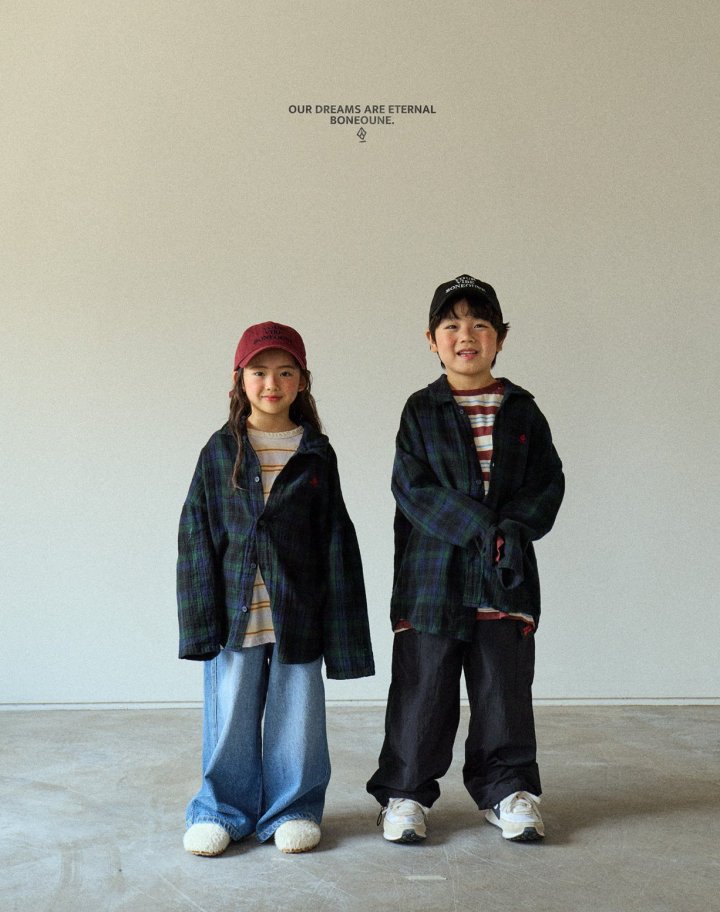 Boneoune - Korean Children Fashion - #stylishchildhood - Bestie Check Shirt - 10