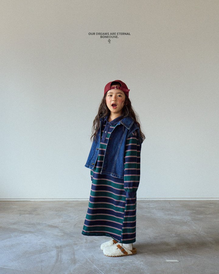 Boneoune - Korean Children Fashion - #stylishchildhood - Highteen Denim Vest - 5