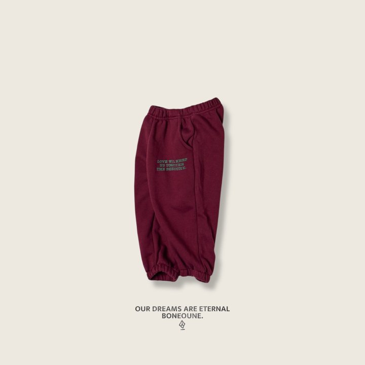 Boneoune - Korean Children Fashion - #todddlerfashion - Love French Jogger Pants - 6