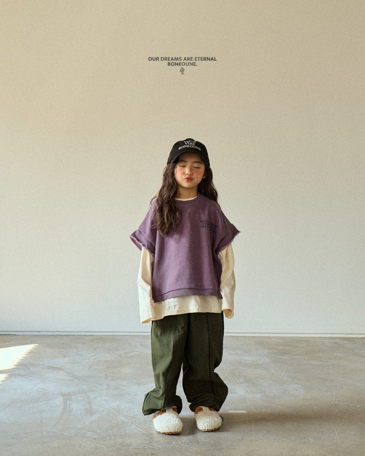 Boneoune - Korean Children Fashion - #todddlerfashion - Wide Crop Vest - 3