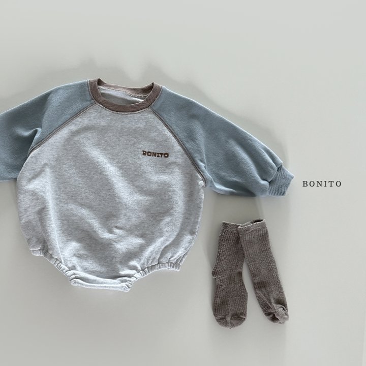 Bonito - Korean Baby Fashion - #babyboutiqueclothing - Color Block Raglan Romper - 2