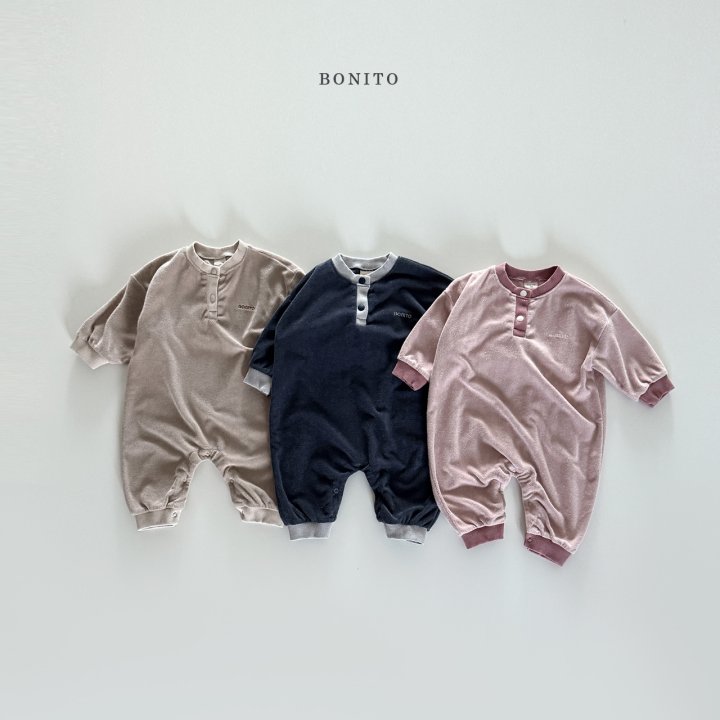 Bonito - Korean Baby Fashion - #babyfashion - Terry Color Block Button Romper - 3