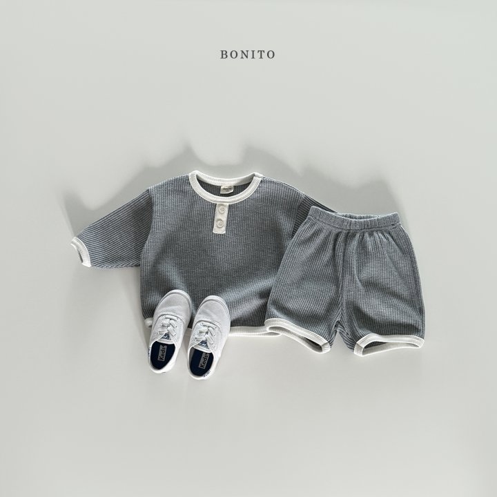 Bonito - Korean Baby Fashion - #babyfashion - Waffle Hem Set - 7