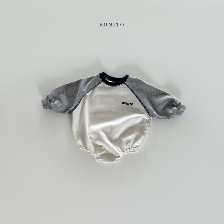 Bonito - Korean Baby Fashion - #babyclothing - Color Block Raglan Romper - 4