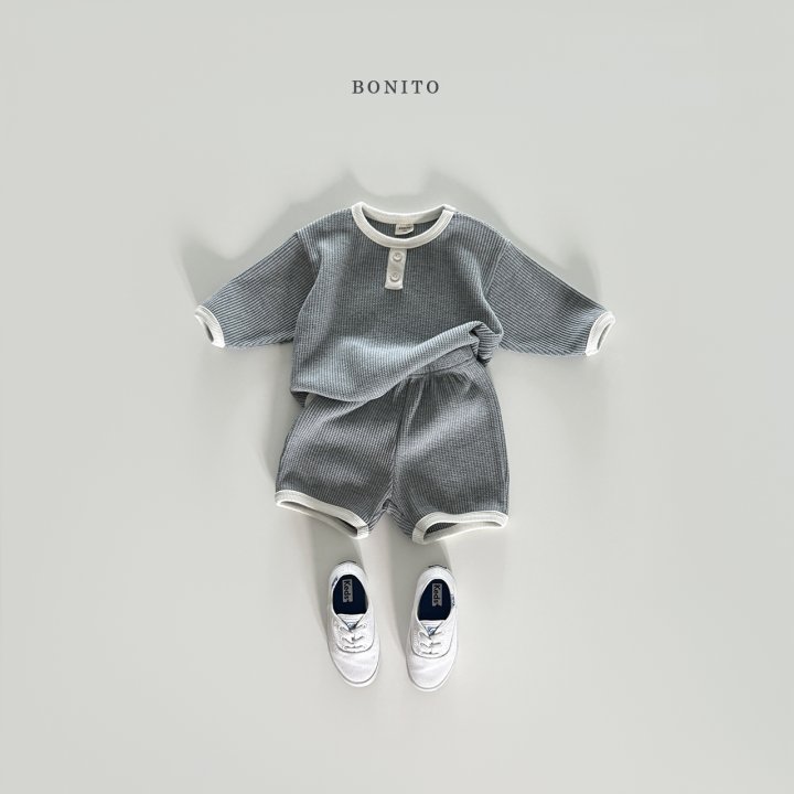 Bonito - Korean Baby Fashion - #babyfever - Waffle Hem Set - 8