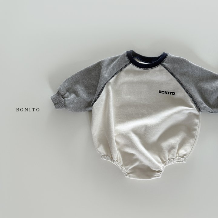 Bonito - Korean Baby Fashion - #babyfever - Color Block Raglan Romper - 5