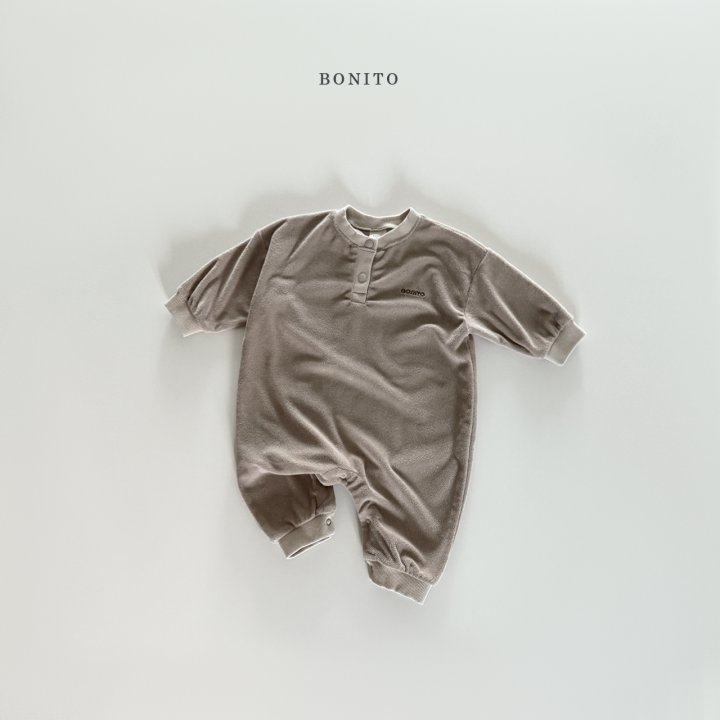 Bonito - Korean Baby Fashion - #babygirlfashion - Terry Color Block Button Romper - 5