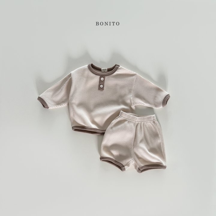 Bonito - Korean Baby Fashion - #babygirlfashion - Waffle Hem Set - 9