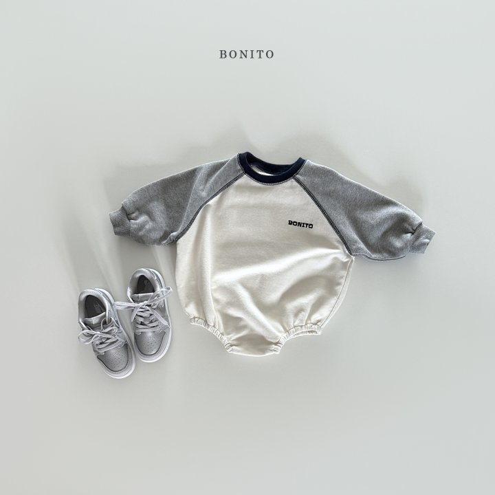 Bonito - Korean Baby Fashion - #babygirlfashion - Color Block Raglan Romper - 6
