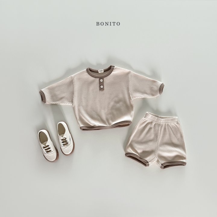 Bonito - Korean Baby Fashion - #babylifestyle - Waffle Hem Set - 10