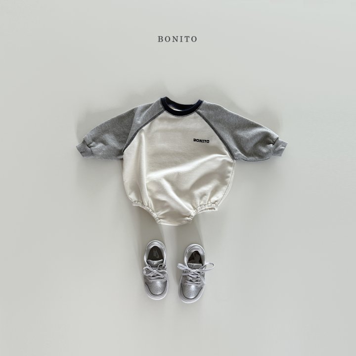 Bonito - Korean Baby Fashion - #babylifestyle - Color Block Raglan Romper - 7