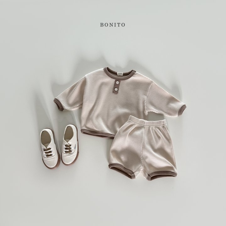 Bonito - Korean Baby Fashion - #babyoninstagram - Waffle Hem Set - 11