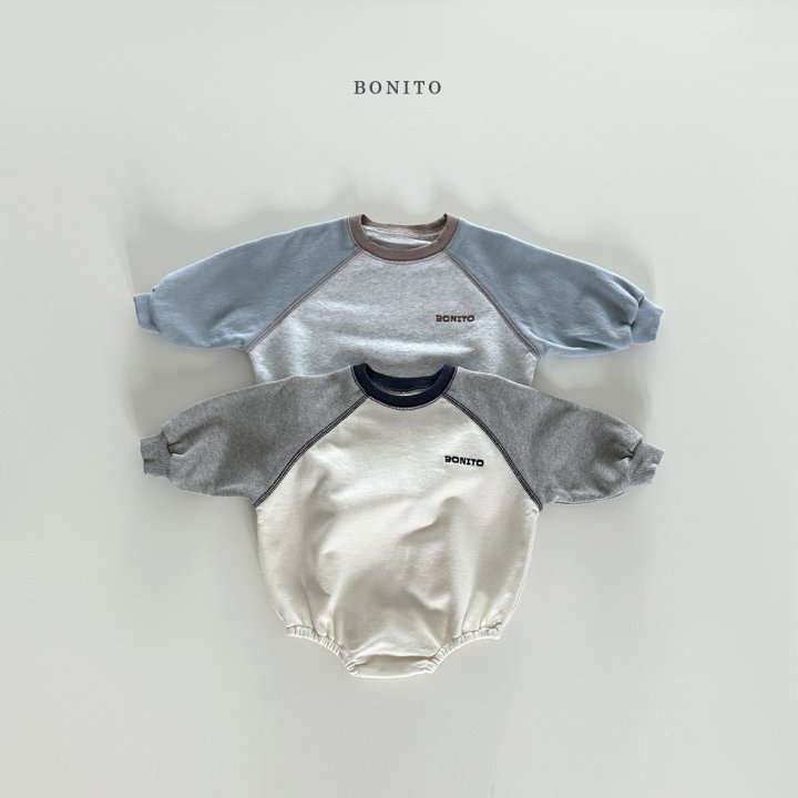 Bonito - Korean Baby Fashion - #babyootd - Color Block Raglan Romper - 9