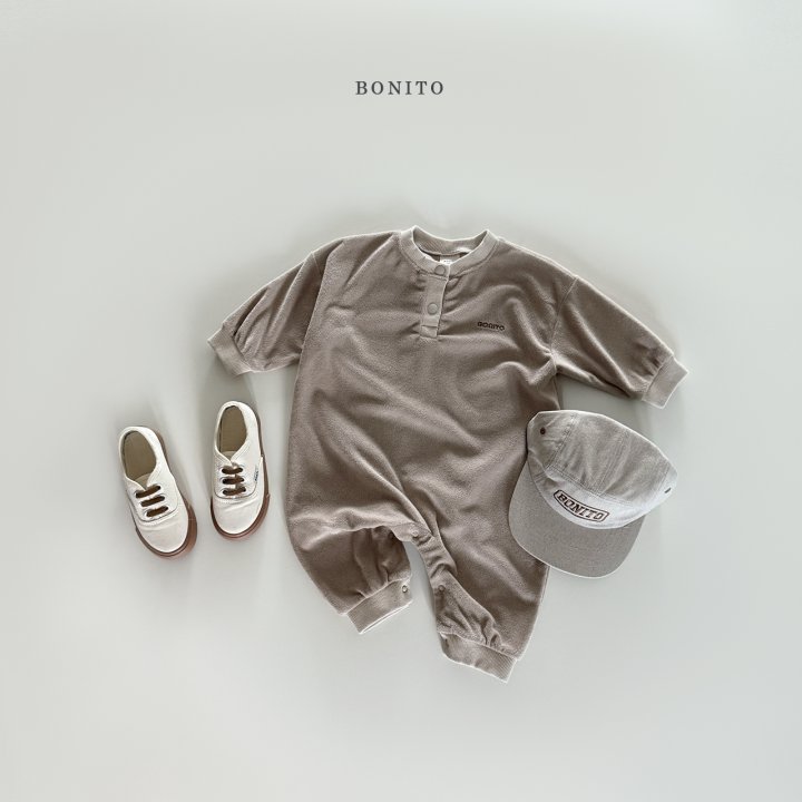 Bonito - Korean Baby Fashion - #babyoutfit - Terry Color Block Button Romper - 9