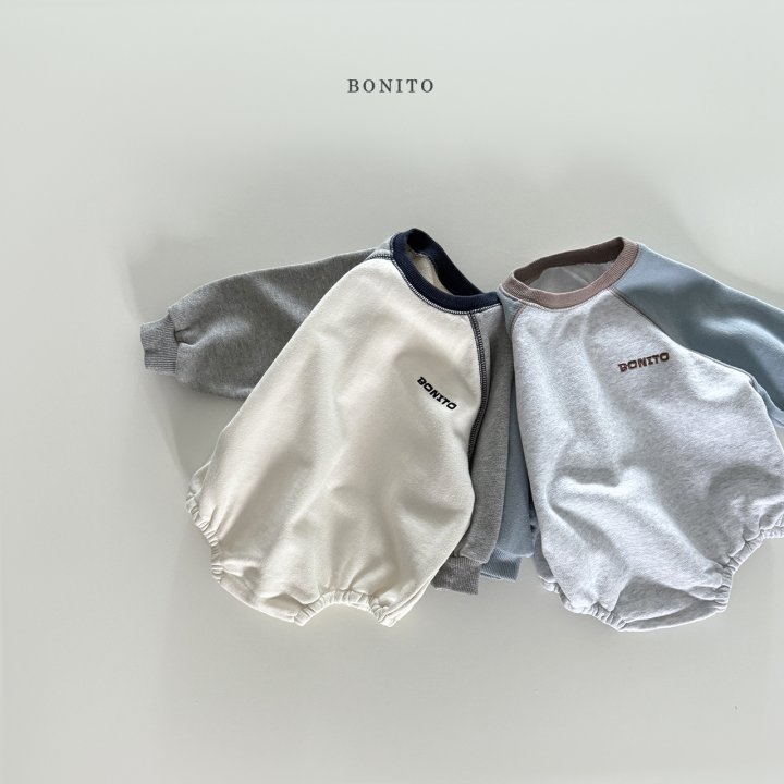 Bonito - Korean Baby Fashion - #babyoutfit - Color Block Raglan Romper - 11