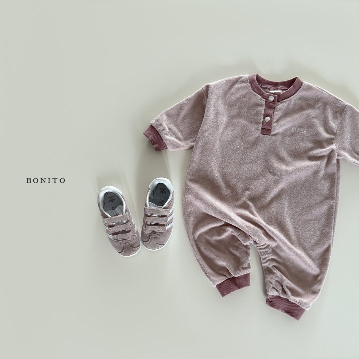 Bonito - Korean Baby Fashion - #babywear - Terry Color Block Button Romper - 11