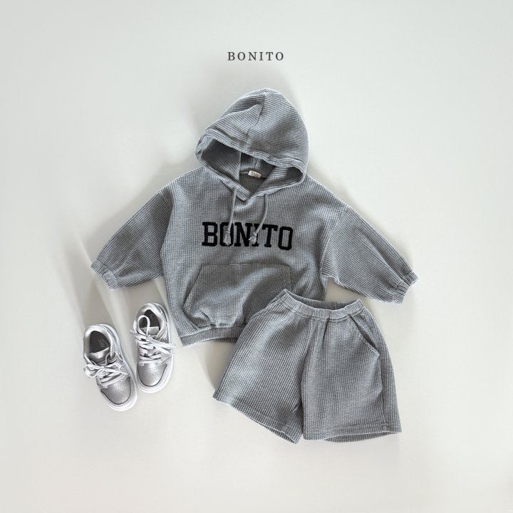 Bonito - Korean Children Fashion - #kidzfashiontrend - Bonito Waffle Hoodie Set - 4