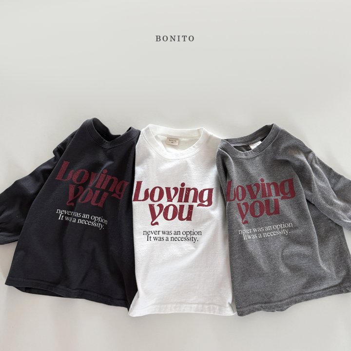 Bonito - Korean Children Fashion - #kidzfashiontrend - Loving You Ribbed Tee - 4