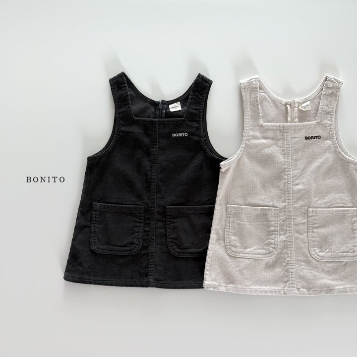 Bonito - Korean Children Fashion - #childofig - Corduroy One-piece - 3