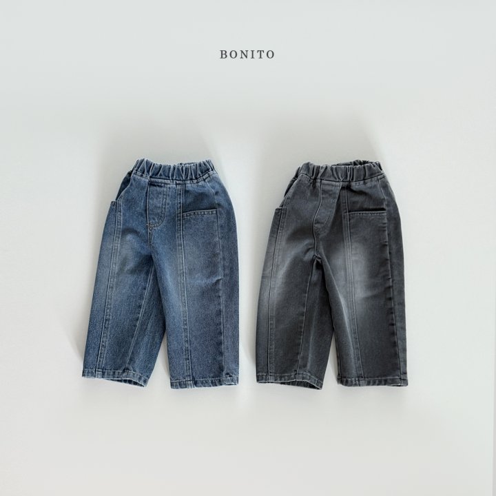 Bonito - Korean Children Fashion - #childofig - Cut Brush Denim Pants
