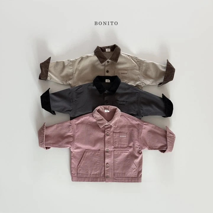 Bonito - Korean Children Fashion - #childofig - Corduroy Collar Jacket