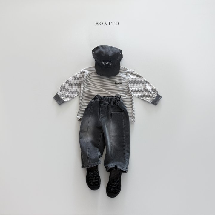 Bonito - Korean Children Fashion - #childrensboutique - Thin Stripe Ribbed Tee - 6