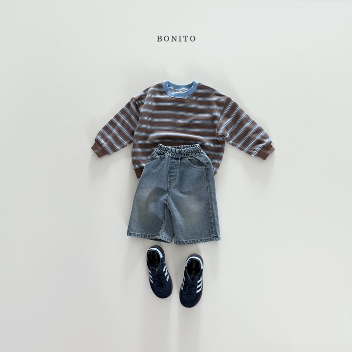 Bonito - Korean Children Fashion - #childrensboutique - Stripe Color Block Sweatshirt - 8