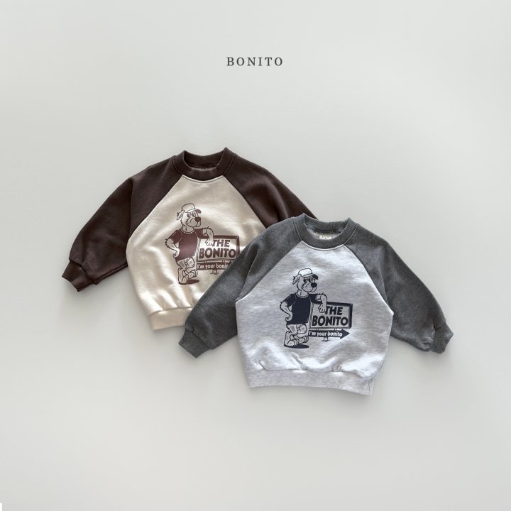 Bonito - Korean Children Fashion - #designkidswear - Wolf Raglan Sweatshirt