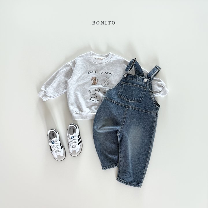 Bonito - Korean Children Fashion - #designkidswear - Denim Flower Overalls - 7