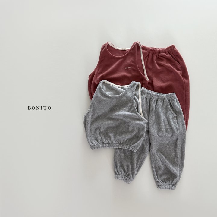 Bonito - Korean Children Fashion - #designkidswear - Terry Vest Set