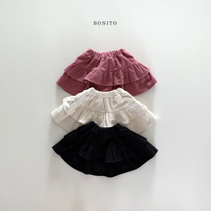 Bonito - Korean Children Fashion - #discoveringself - Corduroy Tiered Skirt
