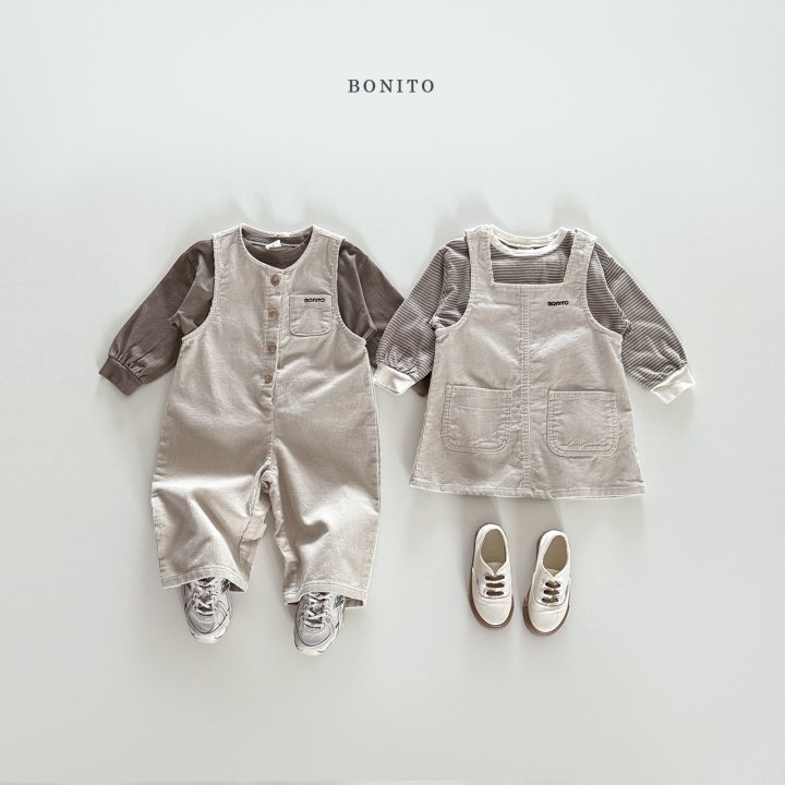Bonito - Korean Children Fashion - #discoveringself - Corduroy One-piece - 7