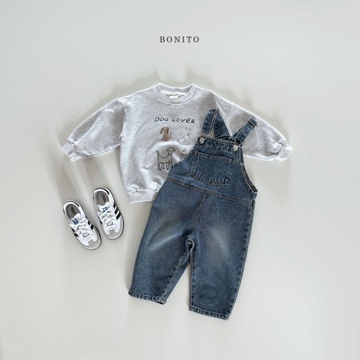 Bonito - Korean Children Fashion - #fashionkids - Denim Flower Overalls - 9