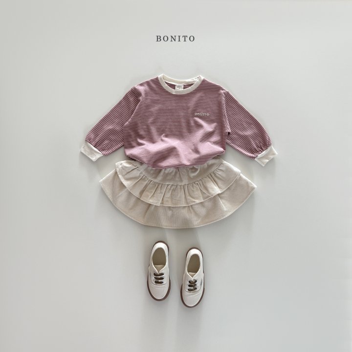 Bonito - Korean Children Fashion - #fashionkids - Thin Stripe Ribbed Tee - 9