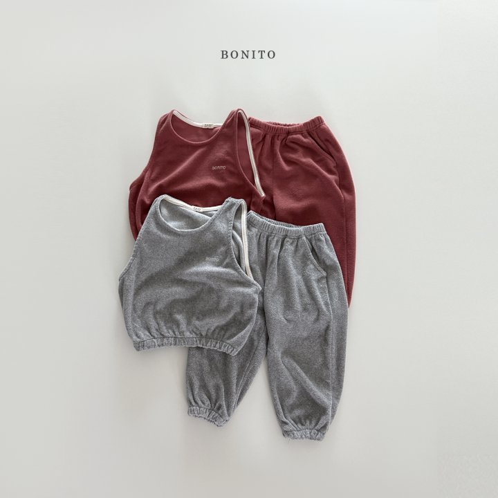 Bonito - Korean Children Fashion - #fashionkids - Terry Vest Set - 3