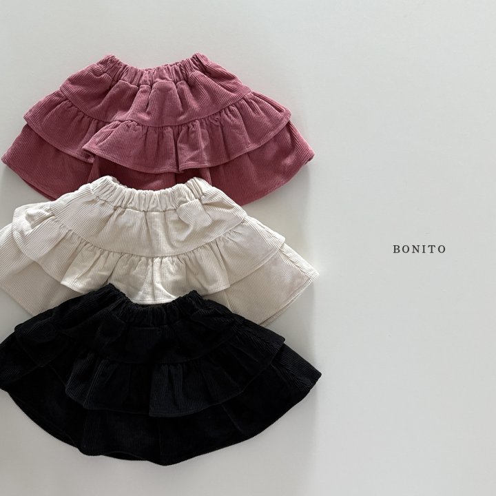 Bonito - Korean Children Fashion - #kidsshorts - Corduroy Tiered Skirt - 3
