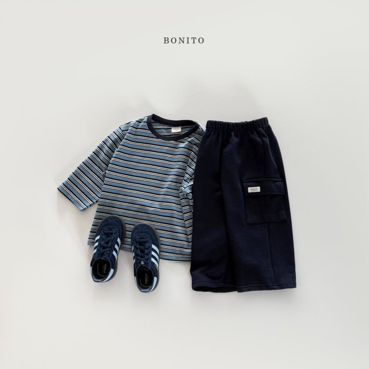 Bonito - Korean Children Fashion - #kidsshorts - Airiton Stripe Tee - 12