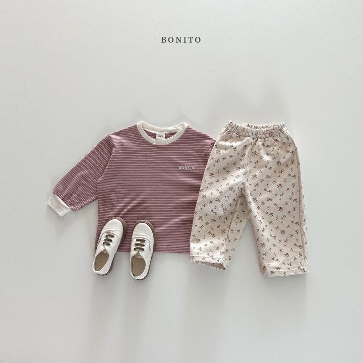 Bonito - Korean Children Fashion - #kidsshorts - Thin Stripe Ribbed Tee - 10