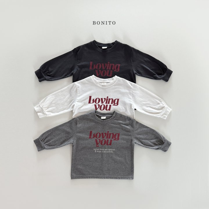 Bonito - Korean Children Fashion - #kidsshorts - Loving You Ribbed Tee